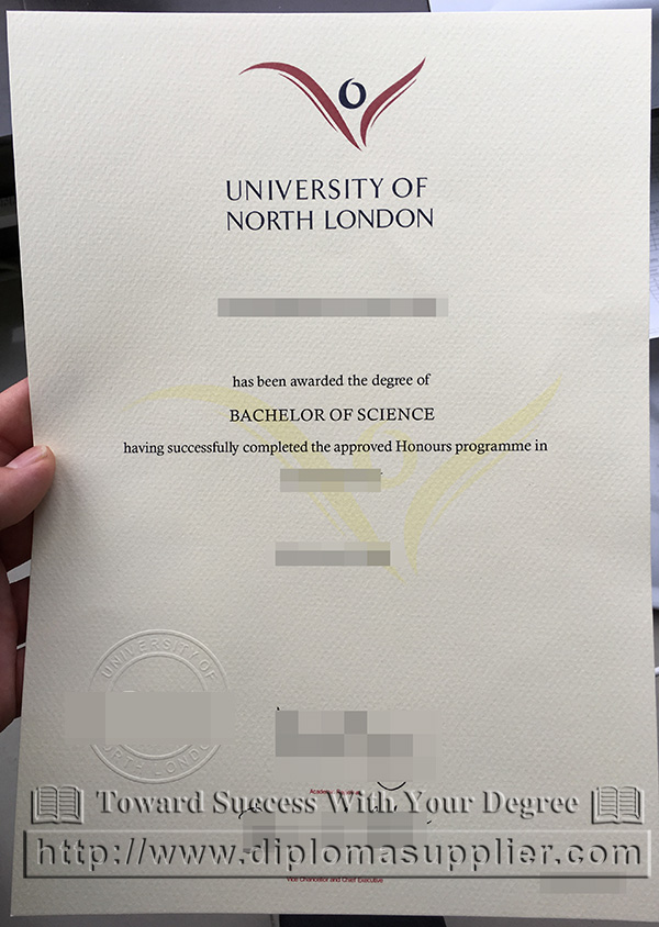 University of North London certificate, University of North London  degree