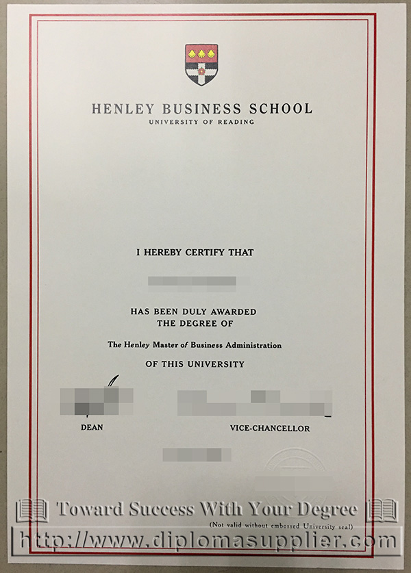 Henley Business School degree, University of Reading degree