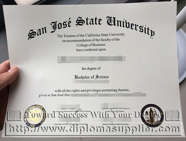 San Jose State University diploma