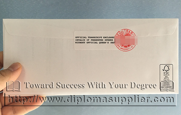 Queen’s University envelope, Queen’s University diploma