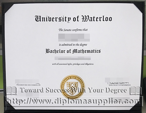 University of Waterloo degree certificate