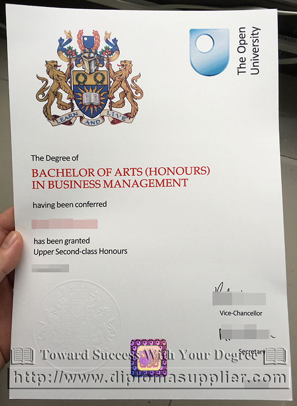 The Open University degree of Bachelor of Arts in Business Management