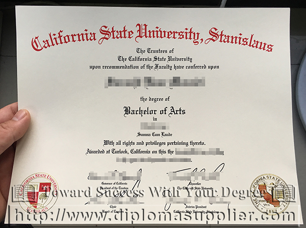 California State University Stanislaus degree certificate