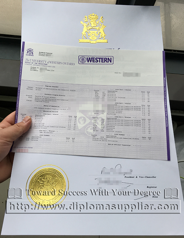 University of Western Ontario degree, UWO diploma, UWO certificate