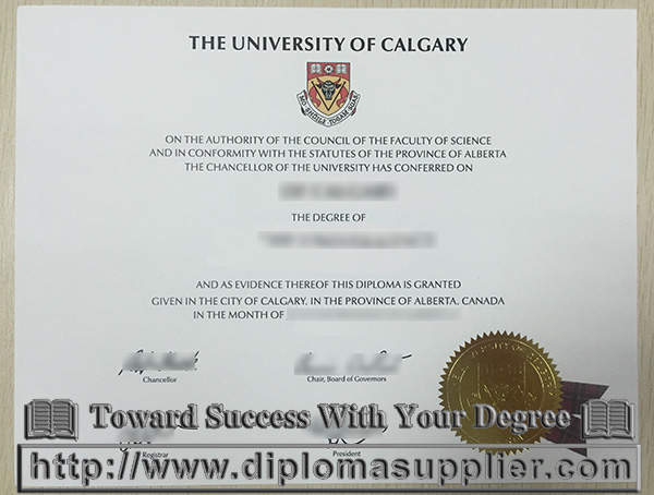 University of Calgary degree, University of Calgary diploma certificate