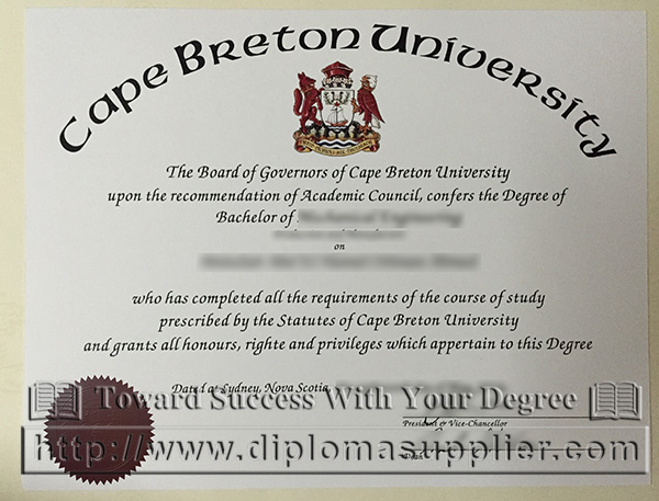 CBU/Cape Breton University diploma, CBU degree, CBU certificate