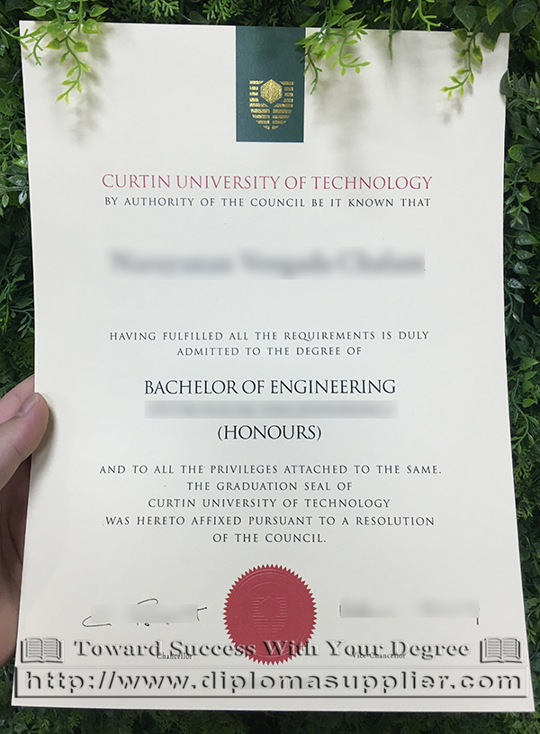 Curtin University degree, Curtin University diploma, Curtin University certificate