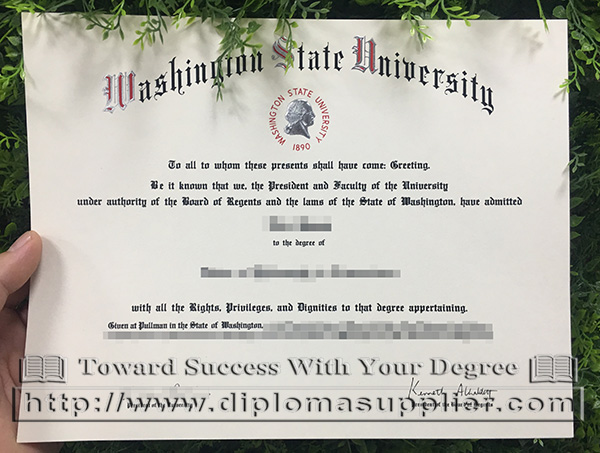 Washington State University diploma, WSU degree, USA degree