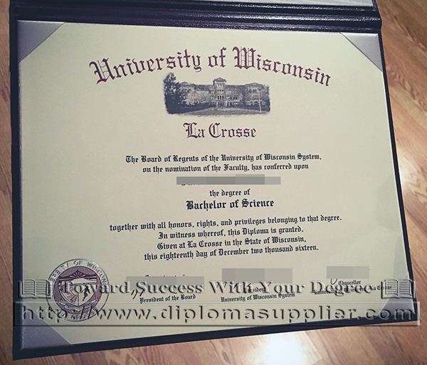 University of Wisconsin La Crosse degree, La Crosse diploma certificate