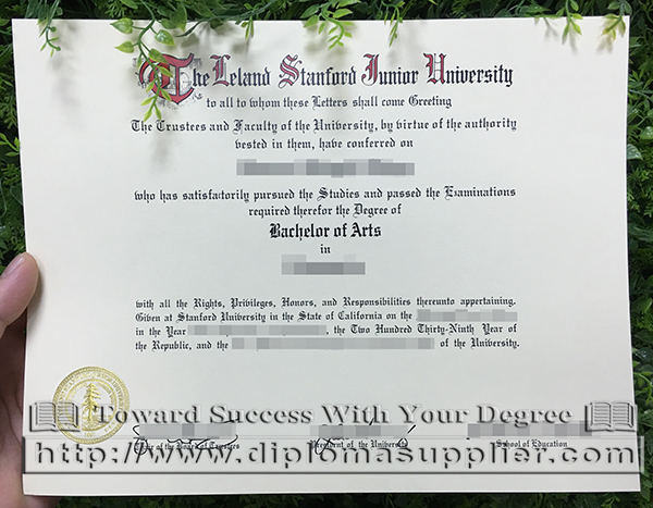 Stanford University degree, Stanford University diploma