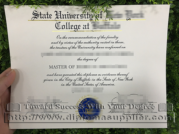 SUNY College at Buffalo degree certificate, SUNY diploma, College at Buffalo diploma