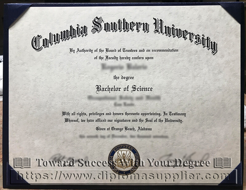 Columbia Southern University degree, CSU diplom, Columbia Southern University diploma