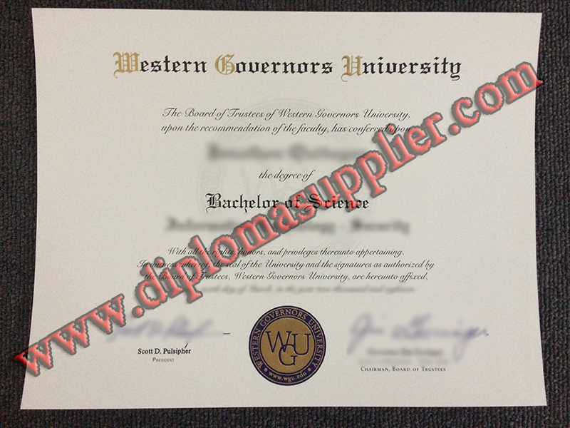 Western Governors University fake diploma, fake Western Governors University degree