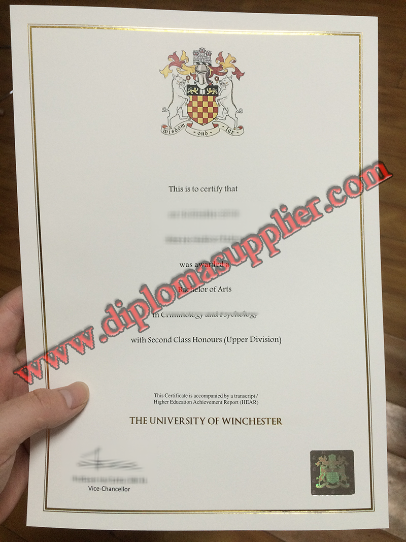 fake University of Winchester diploma, University of Winchester fake degree, buy fake certificate