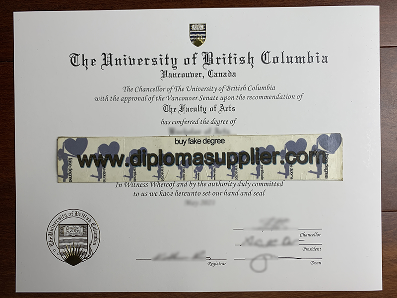 fake University of British Columbia diploma, University of British Columbia fake degree