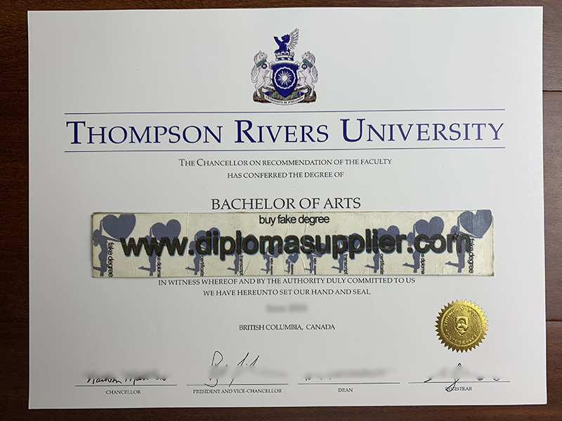 fake Thompson Rivers University diploma, Thompson Rivers University fake degree, fake Thompson Rivers University certificate