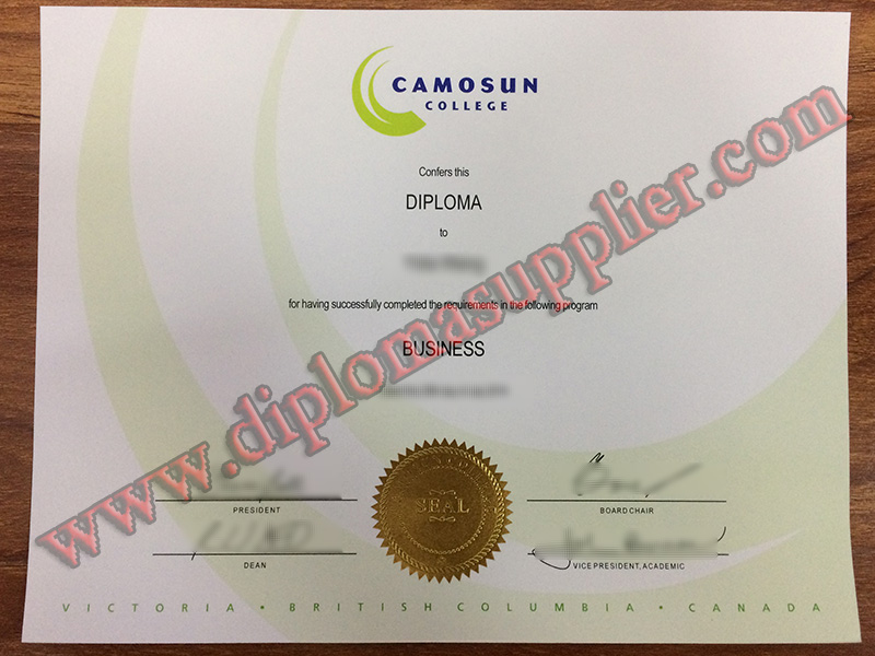 FAKE Camosun College diploma, Camosun College fake degree, Camosun College fake certificate