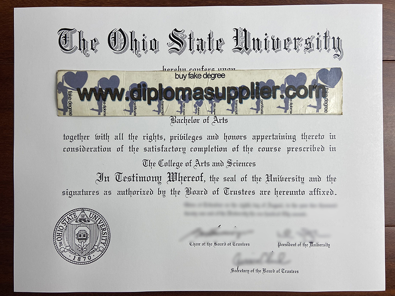 fake Ohio State University diploma, Ohio State University fake degree, Ohio State University fake certificate