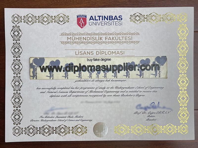 Altinbas University fake diploma, Altinbas University fake degree, fake Altinbas University certificate