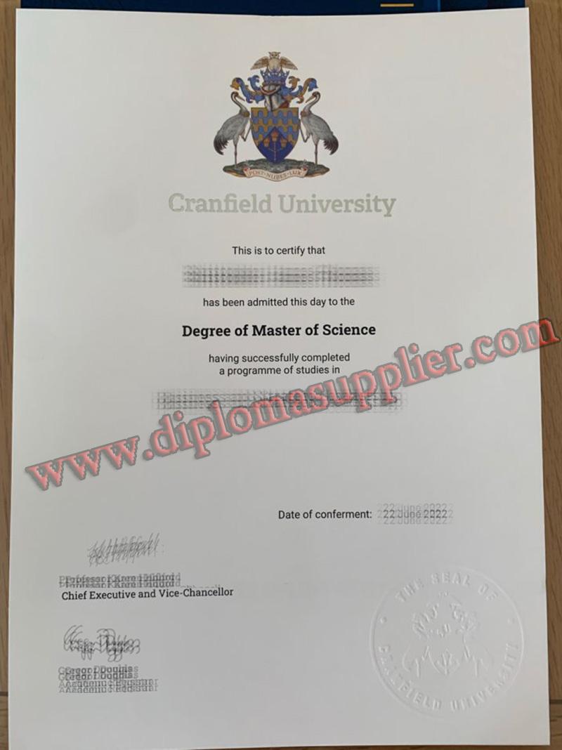 Cranfield University diploma, Cranfield University fake degree, fake Cranfield University certificate